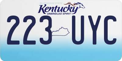 KY license plate 223UYC