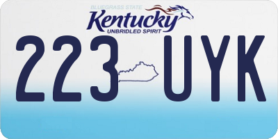 KY license plate 223UYK