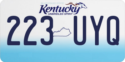 KY license plate 223UYQ