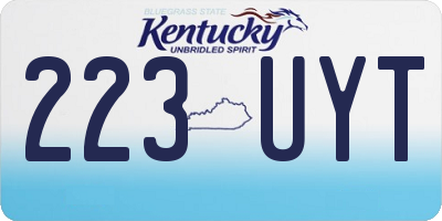 KY license plate 223UYT