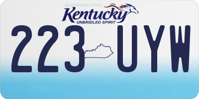 KY license plate 223UYW