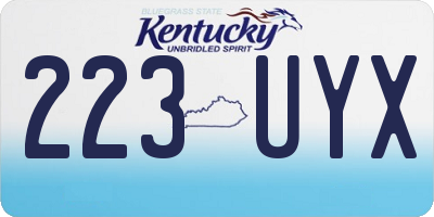 KY license plate 223UYX