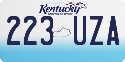 KY license plate 223UZA