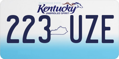 KY license plate 223UZE