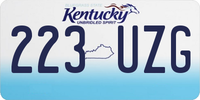 KY license plate 223UZG