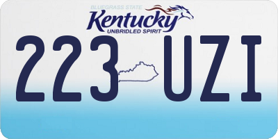 KY license plate 223UZI