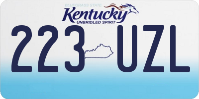 KY license plate 223UZL