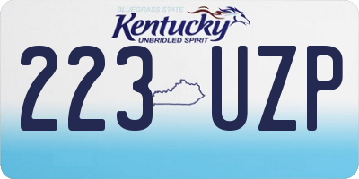 KY license plate 223UZP