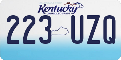 KY license plate 223UZQ