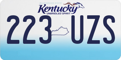 KY license plate 223UZS