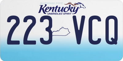 KY license plate 223VCQ