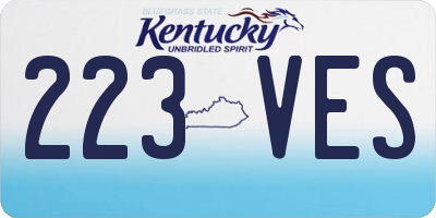 KY license plate 223VES