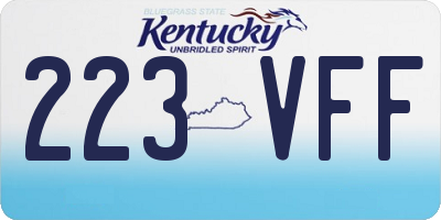 KY license plate 223VFF