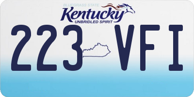 KY license plate 223VFI
