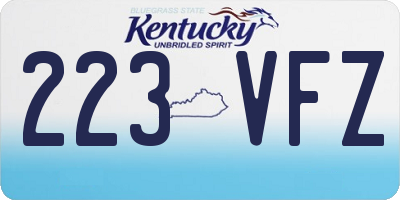 KY license plate 223VFZ