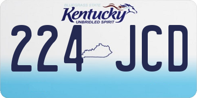 KY license plate 224JCD