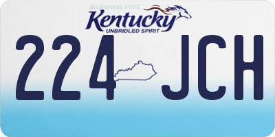 KY license plate 224JCH