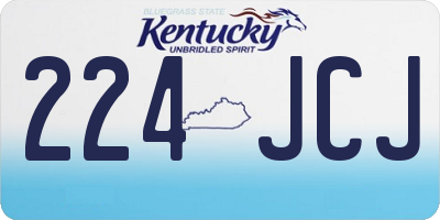 KY license plate 224JCJ