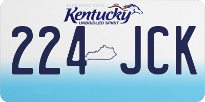 KY license plate 224JCK