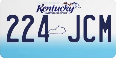 KY license plate 224JCM