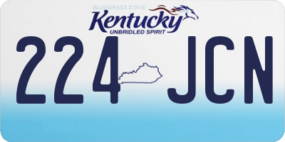 KY license plate 224JCN