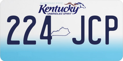 KY license plate 224JCP