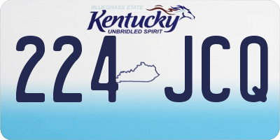 KY license plate 224JCQ