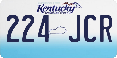 KY license plate 224JCR