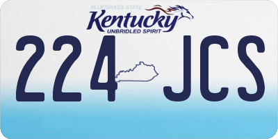 KY license plate 224JCS