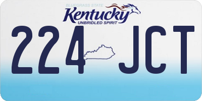 KY license plate 224JCT