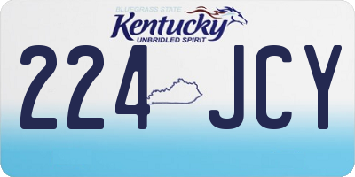 KY license plate 224JCY