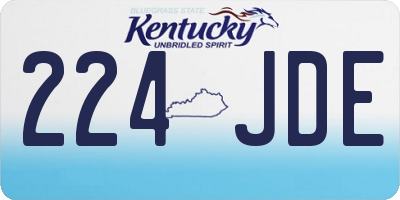 KY license plate 224JDE
