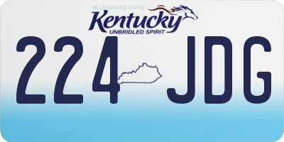 KY license plate 224JDG