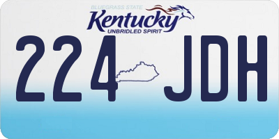 KY license plate 224JDH