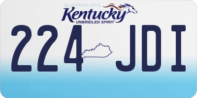 KY license plate 224JDI