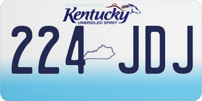 KY license plate 224JDJ