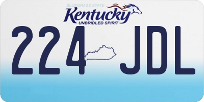 KY license plate 224JDL