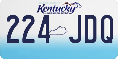 KY license plate 224JDQ