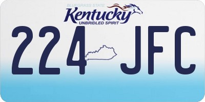 KY license plate 224JFC