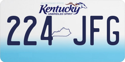 KY license plate 224JFG
