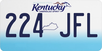 KY license plate 224JFL