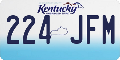 KY license plate 224JFM