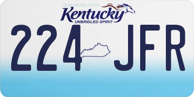 KY license plate 224JFR