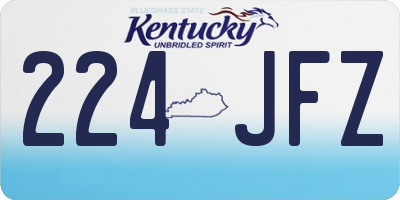 KY license plate 224JFZ