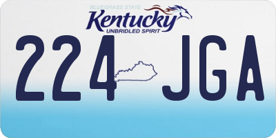 KY license plate 224JGA