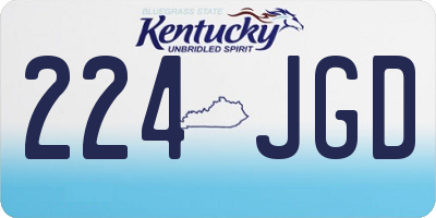 KY license plate 224JGD