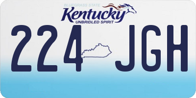 KY license plate 224JGH
