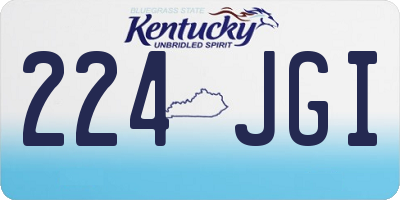 KY license plate 224JGI