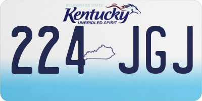 KY license plate 224JGJ