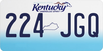 KY license plate 224JGQ